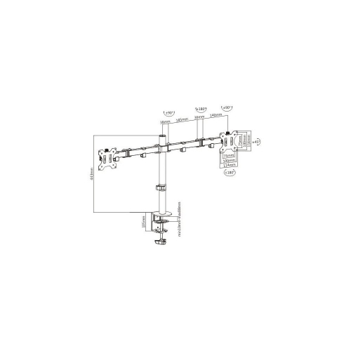 Podwójne Ramię Biurkowe 2x Led/lcd 13-32 Cali 2x 8kg